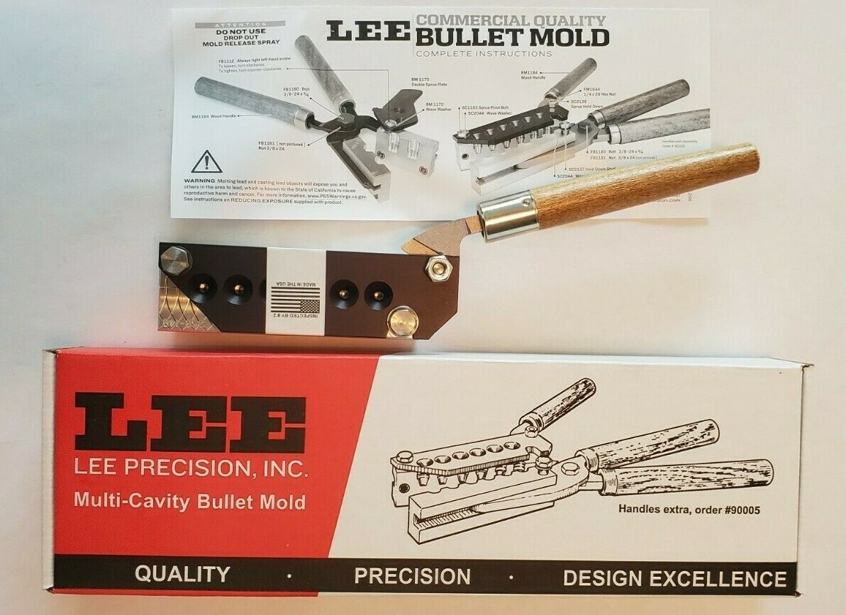 LEE 90380 6-Cavity Bullet Mold 358-148-WC .358 DIA 148 GR *Insured Shipping*