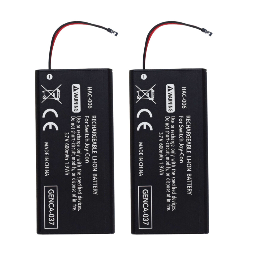 2Pack 3.7v Battery HAC-006 HAC-015/016 For Nintendo Switch NS Joy-Con Controller