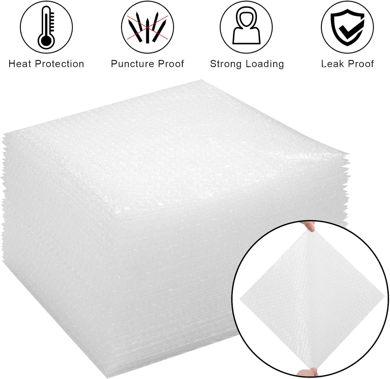 50Pcs Bubble Out Bags Pouches 12"X 12" Bubble Pouches Cushioning Packaging Bags,