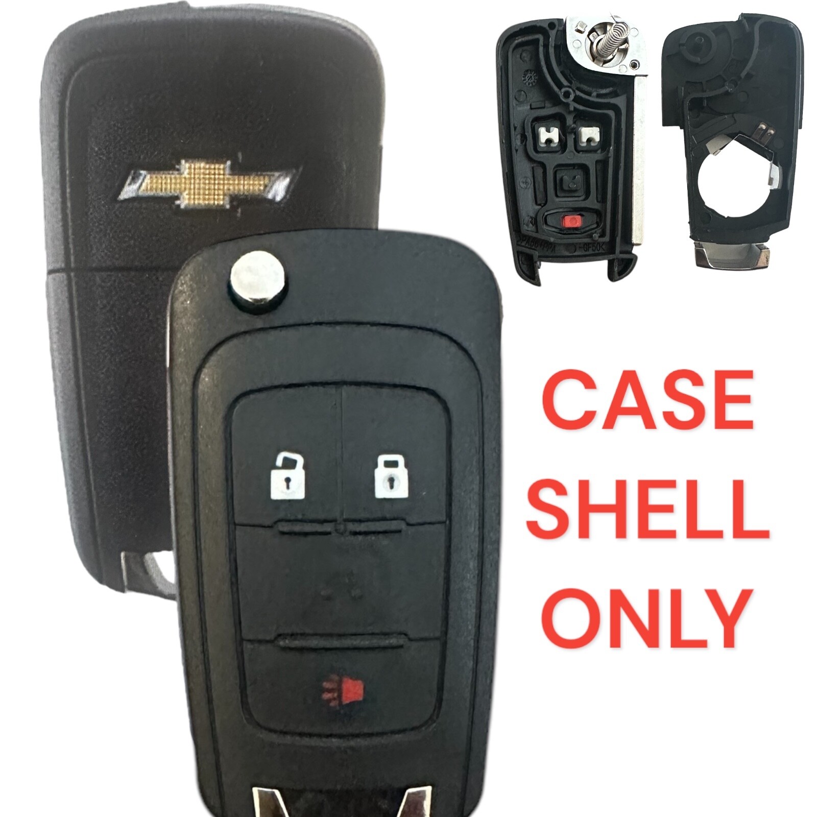 For 2015 2016 2017 2018 Chevrolet Trax Spark Remote Flip Key Fob Case Shell 3B