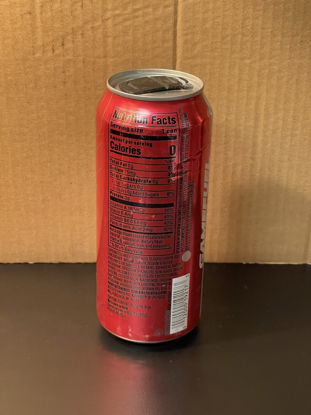 Mountain Dew Amp Game Fuel Zero Sugar Raspberry Lemonade Full 16oz Can