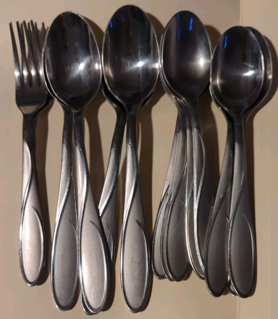 16x LOT- CAMBRIDGE 0-21 Flatware Silverware Forks, Spoons Stainless Steel VG f/s