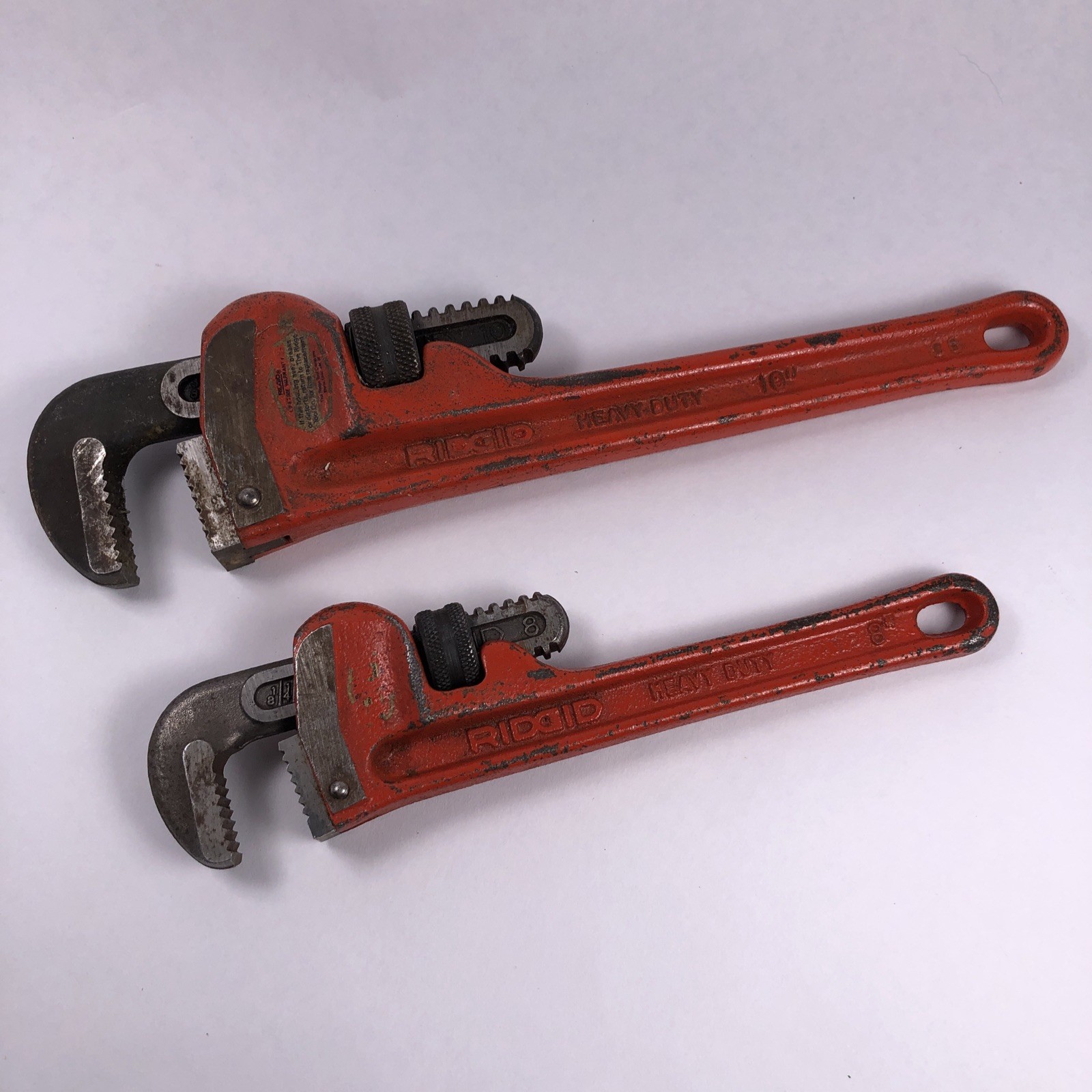 Ridgid 10 & 8 in. Straight Pipe Wrench for Heavy-Duty Plumbing USA Made