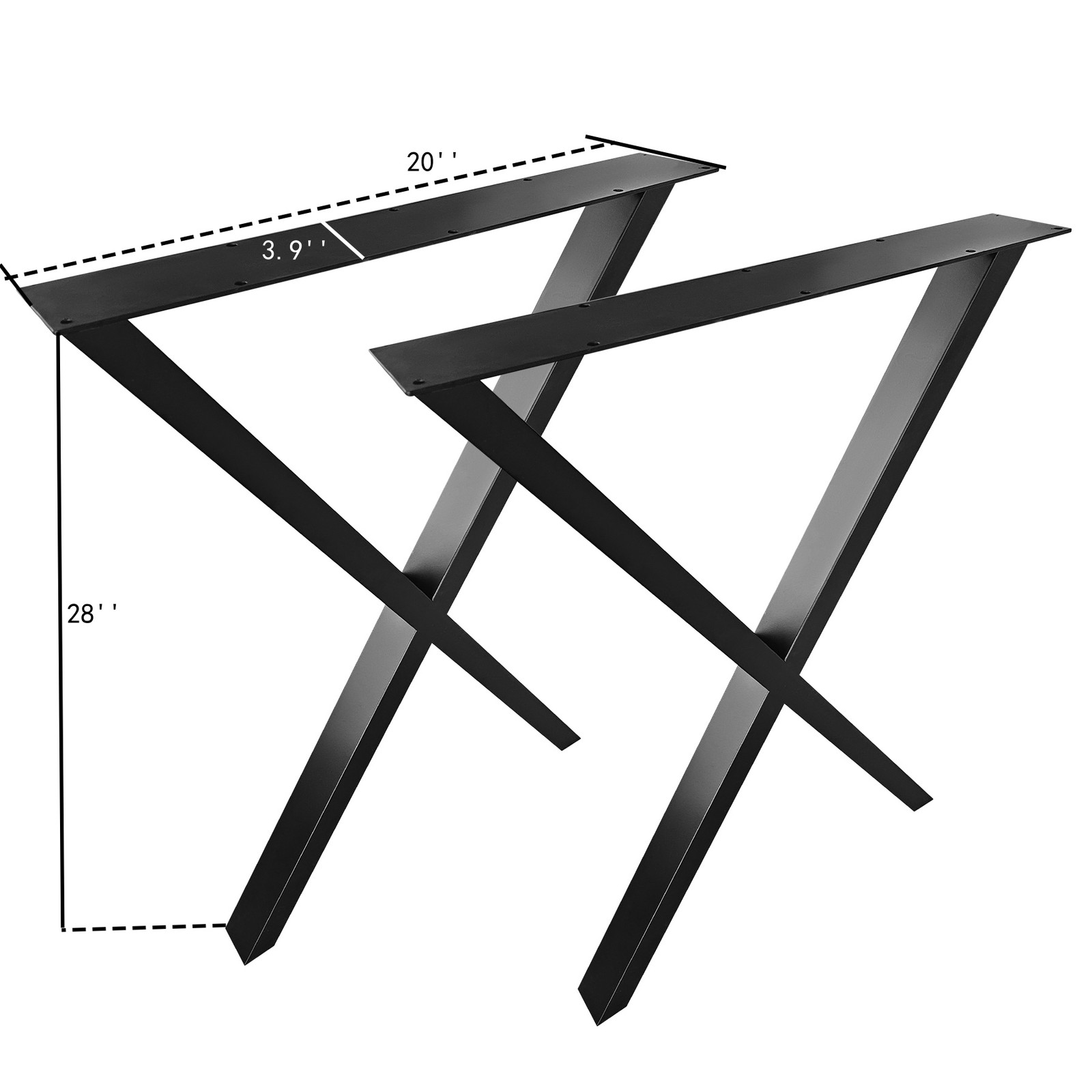 Srehloe 28x20 Inch Set of 2 X Frame Table Legs Heavy Duty for Office Diningl