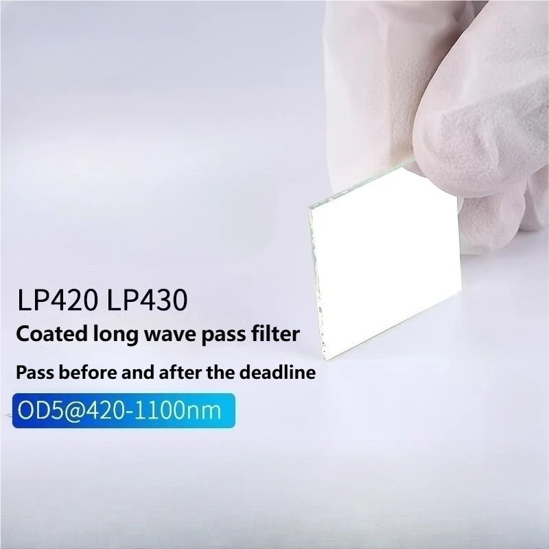 1PC LP420 LP430 Long Pass Filter Reflective Coated OD5 Cut‑on Filter 420-1100nm