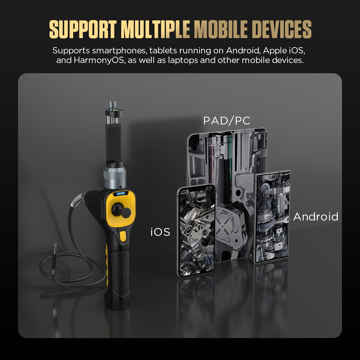 Articulating Borescope Inspection Camera 360° Joystick Endoscope For iOS Android