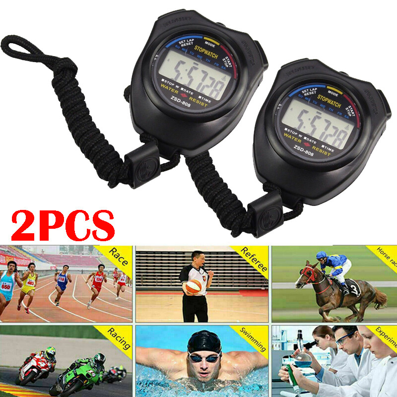 2 Cronometros Deportivos Cronometro Digital Profesionales Temporizador de alarma