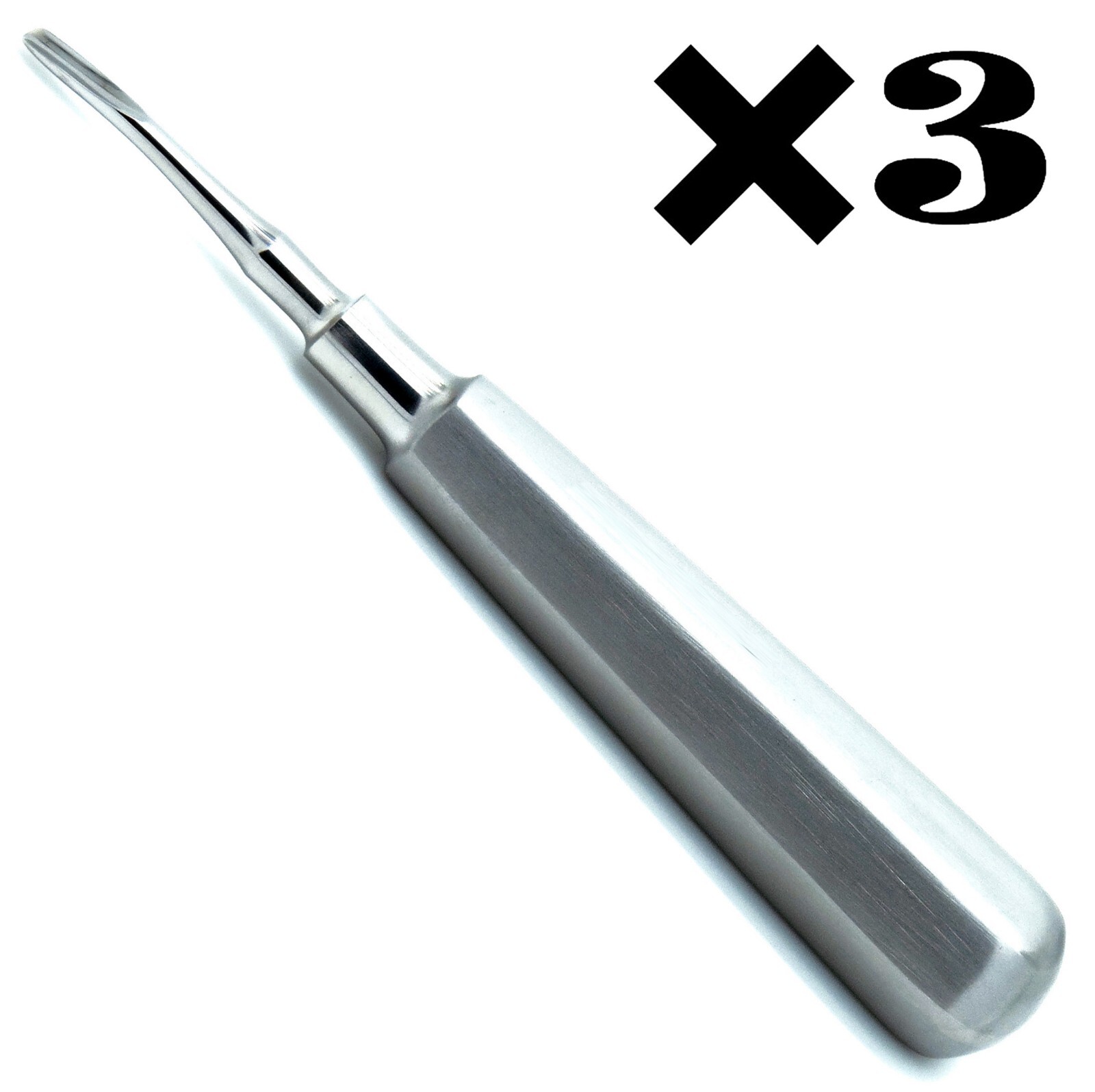 3× Elevator Curved Tip 3mm Root Dental Surgical Extraction Premium Instruments