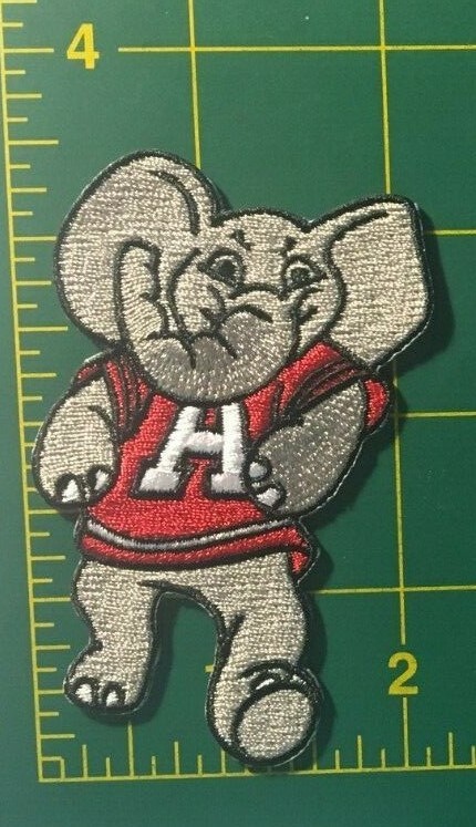 Alabama elephant patch Bama Crimson Tide elephant patch 3.5" tall iron or sew