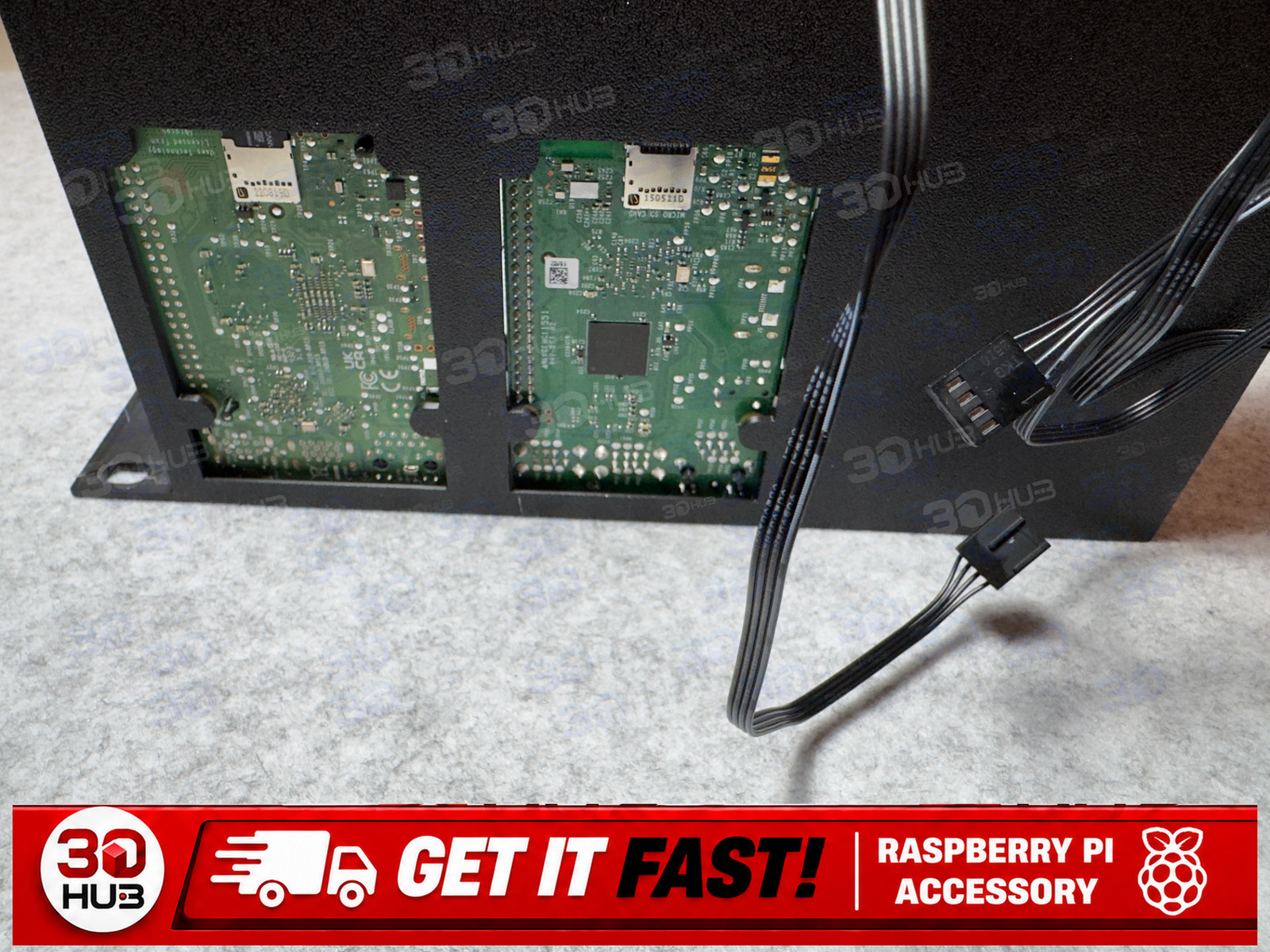1U Rack Mount Case Dual Raspberry Pi 3 4 5 - 19in Server 40mm Fan Slots