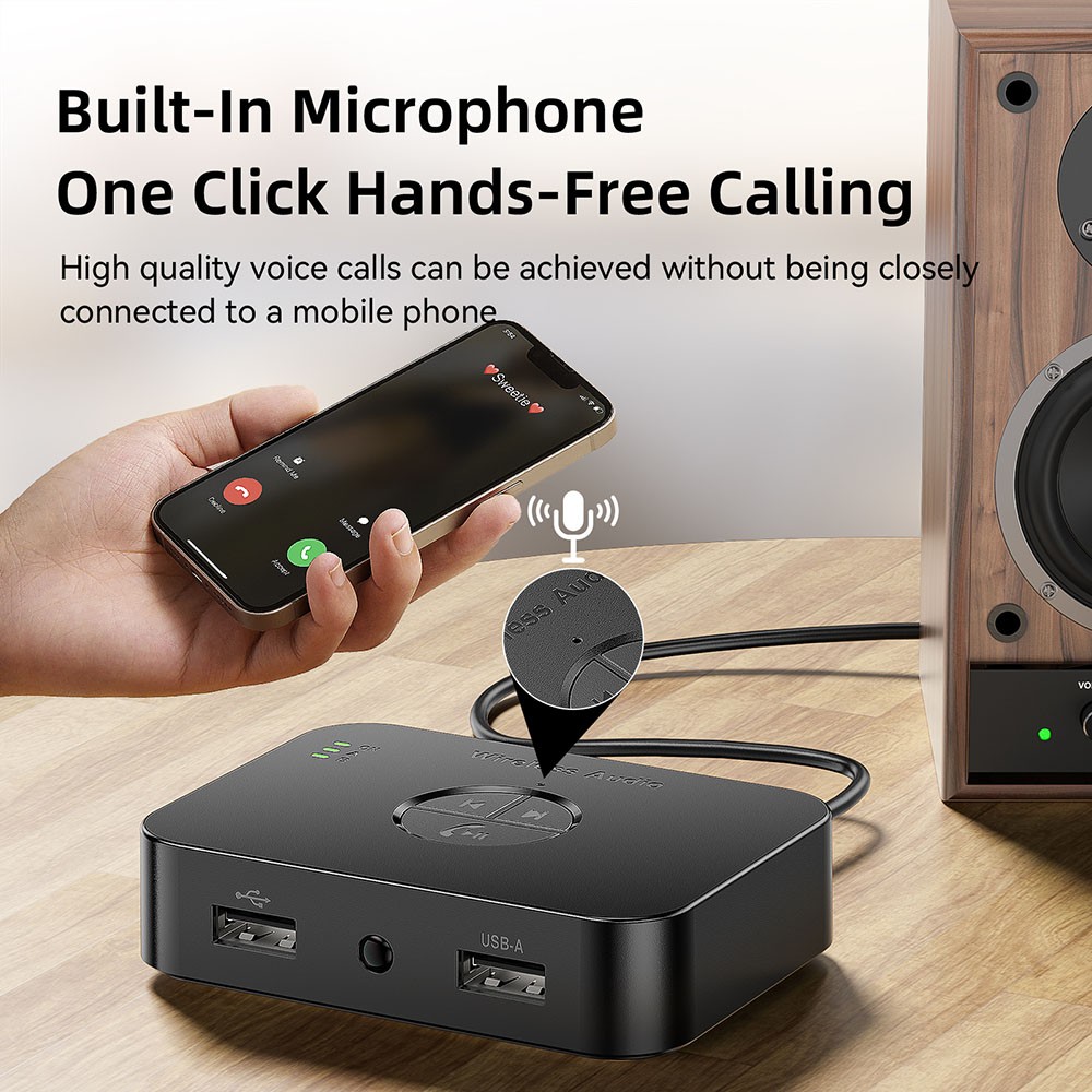 Receiver Wireless Audio Music Adapter for Home Stereo/Car/Speakers