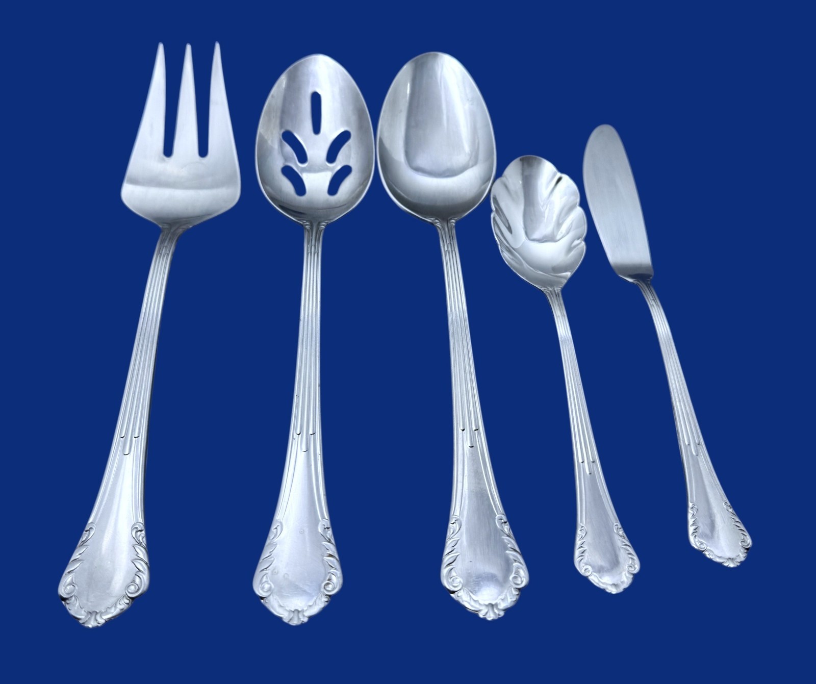 Reed & Barton VAUXHALL Stainless Glossy -5 Piece Hostess Set