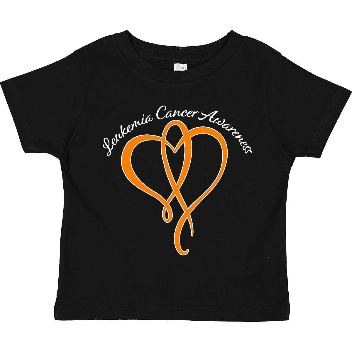 Inktastic Leukemia Awareness With Orange Ribbon Heart Toddler T-Shirt Cancer Mom