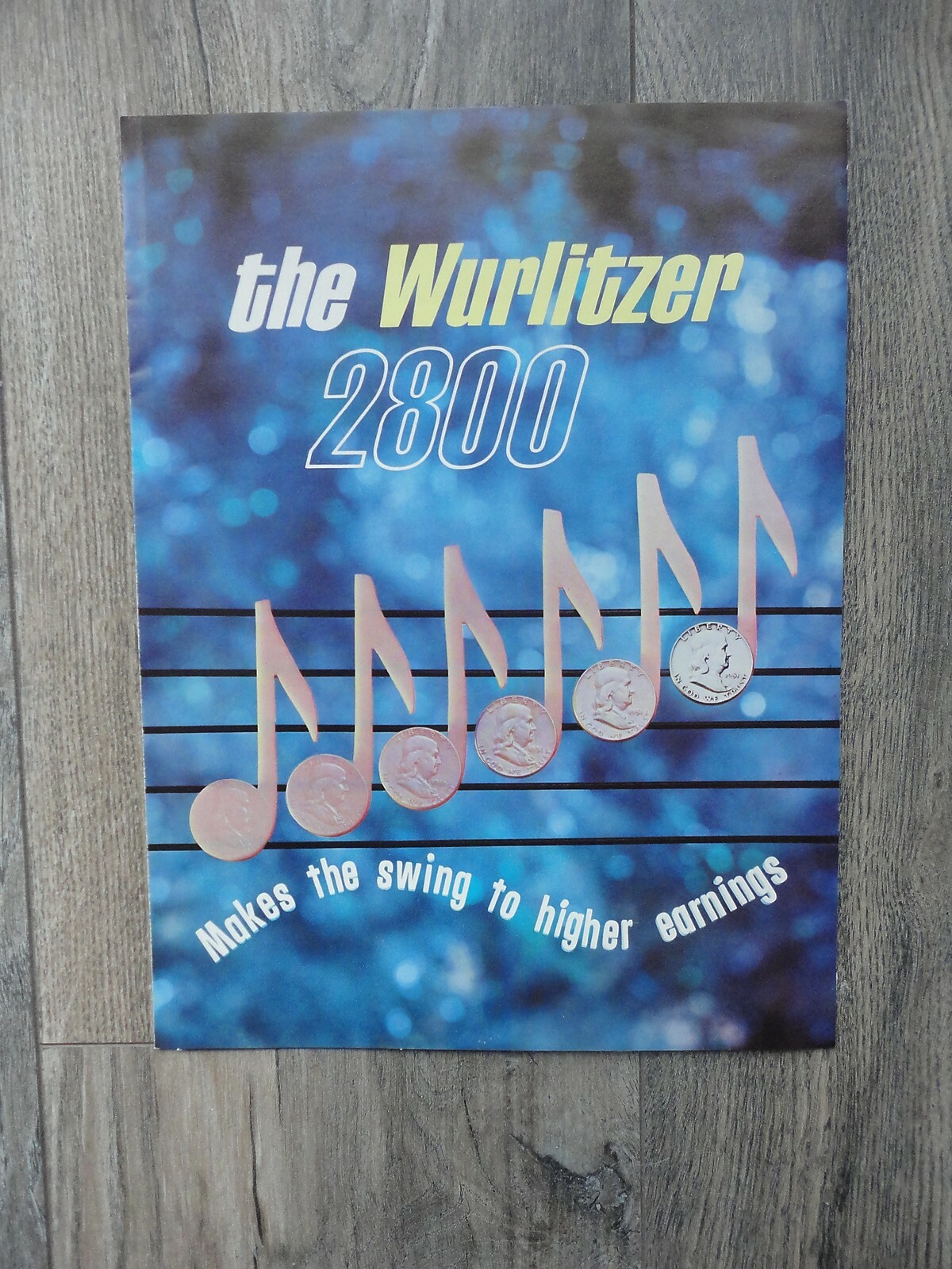 Wurlitzer 2800 Jukebox  Flyer Original Brochure