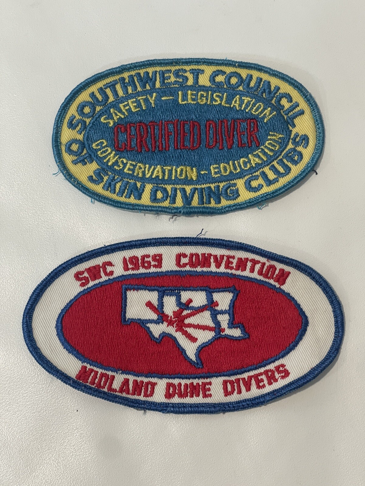 SW Council of Skin Diving Clubs Certified Diver Patch & SWC 1969 Convention VTG