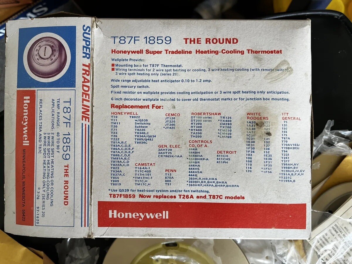 Honeywell T87F 1859 THE ROUND MOUNTING BASE