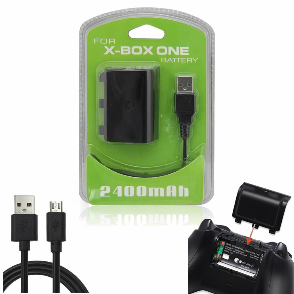 Rechargeable Battery Pack For Xbox One S E X Wireless Controller + USB Cable