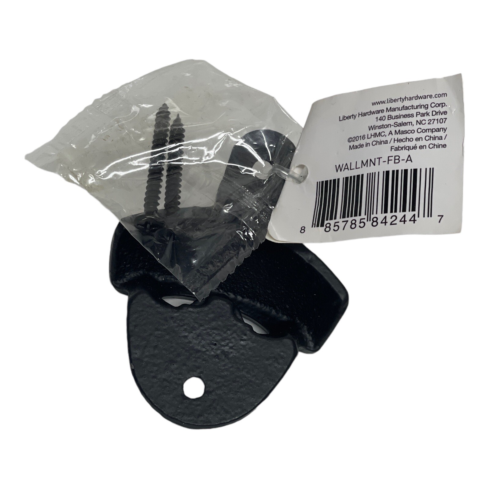 Brainerd FLAT BLACK Wall Mounted Mount Bottle Opener Rustic Bar Open Here.