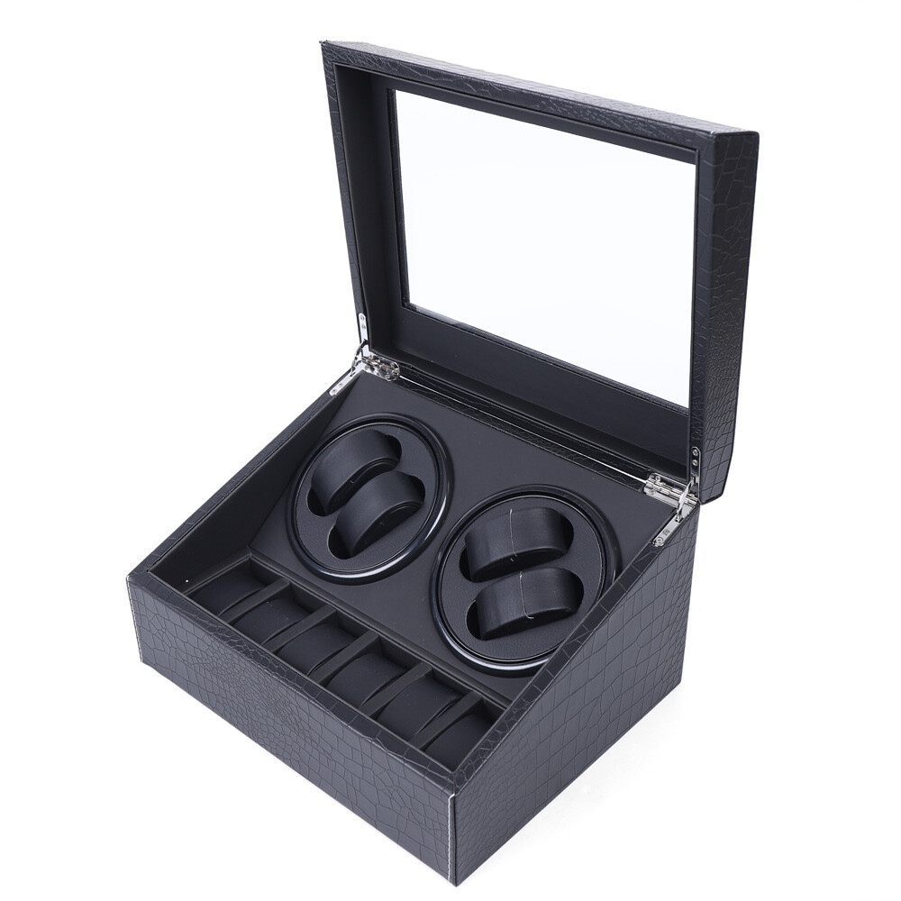 4+6 Automatic Rotation Watch Winders Display Box Storage Case Organizer Silent