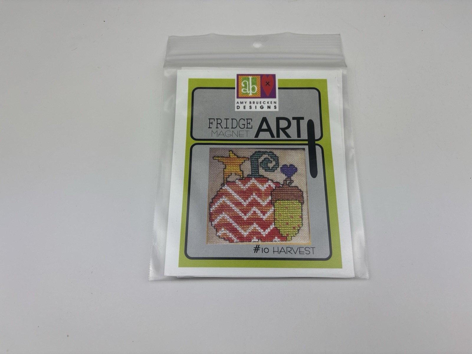 Amy Bruecken Designs Fridge Magnet Art Harvest Cross Stitch Pattern 1U