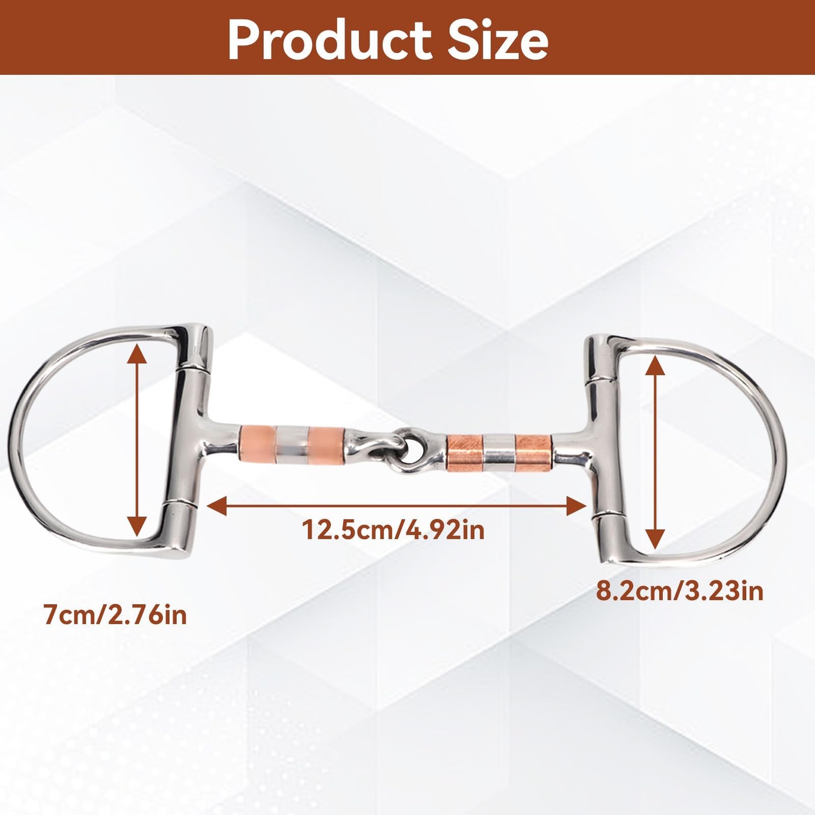Horse Bits, Professional Ring Snaffle Bit With Jointed Copper Mouth Snaffle...