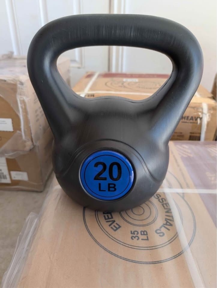 45LB Kettlebell Set 10 15 20 LB Vinyl Coated Kettlebells Strength Training