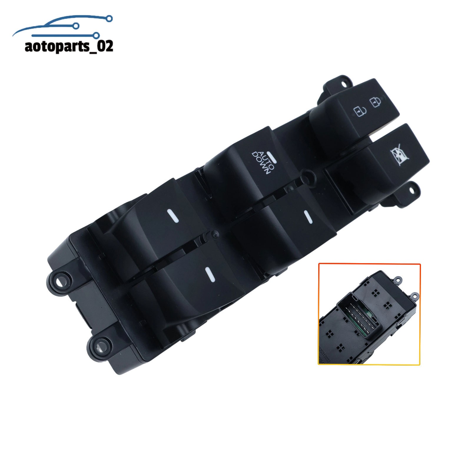 Front Driver Side Master Window Switch AUTO DOWN For 2013-17 Hyundai Elantra GT
