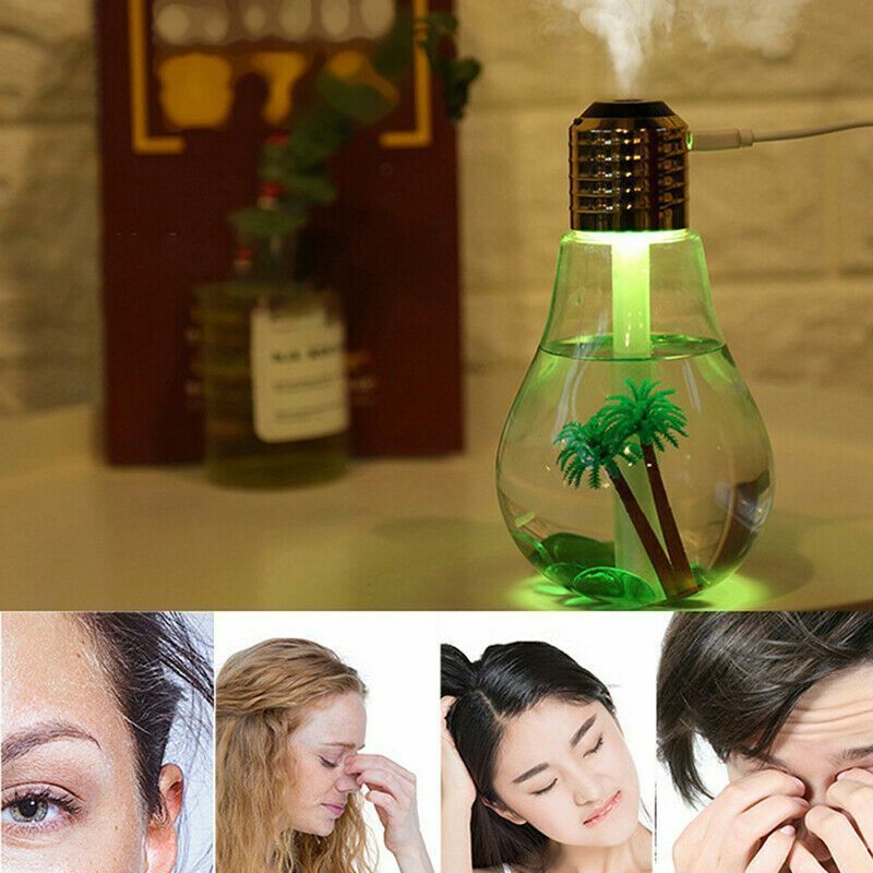 400ml USB Colorful LED Night Lamp Air Humidifier Humidifier Bulb for Home Office