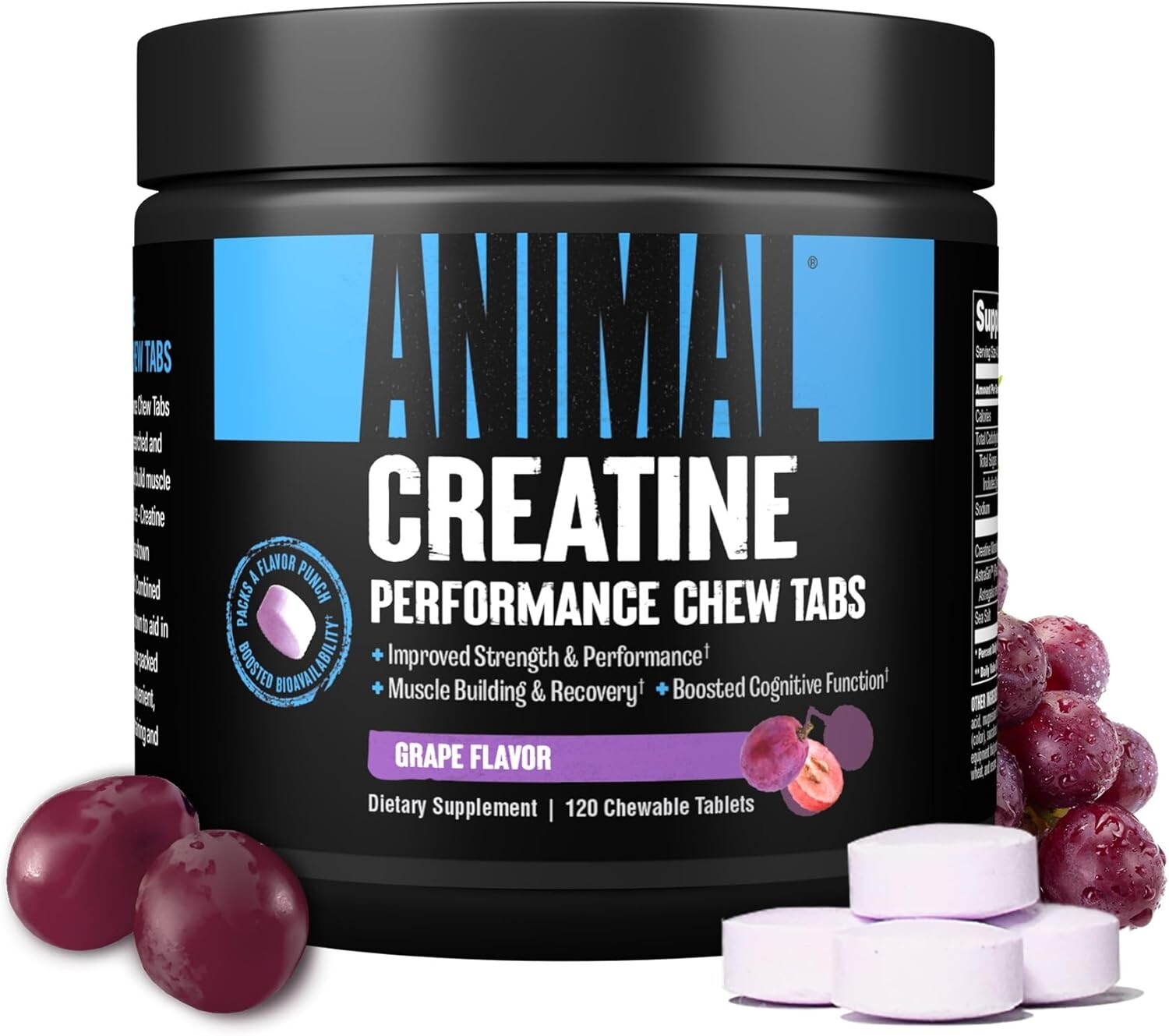 Universal Animal Creatine Performance Chewable Tablets 120 Count 4 Flavors NEW