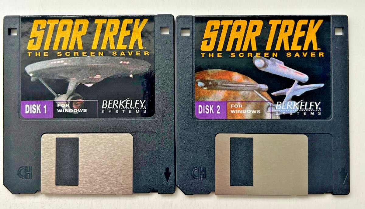 1992 Berkeley Systems STAR TREK The Screen Saver for Windows PC Complete
