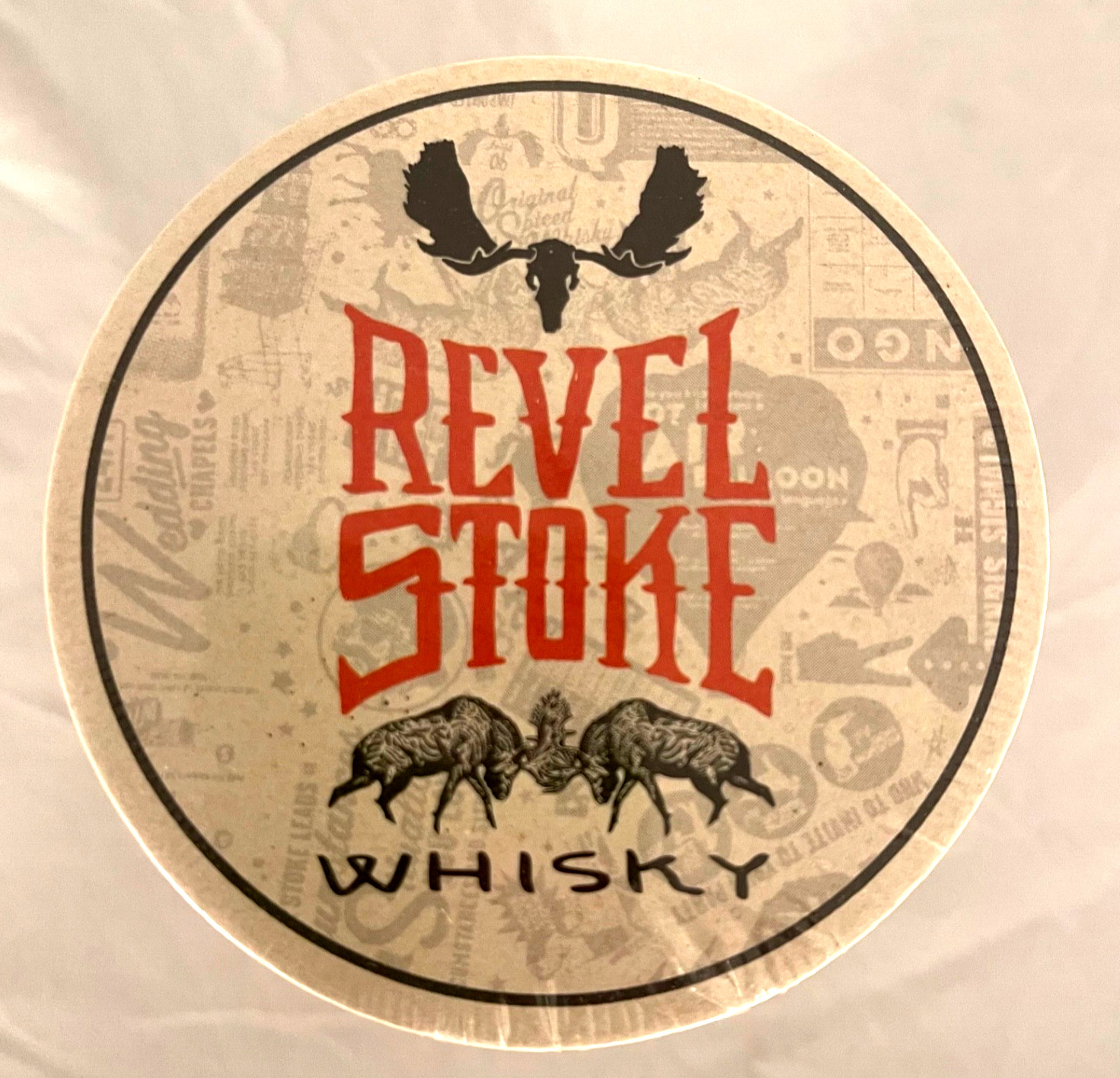 Revel Stoke Whisky Sleeve of 100 coasters NEW unopened - Bar - Man cave