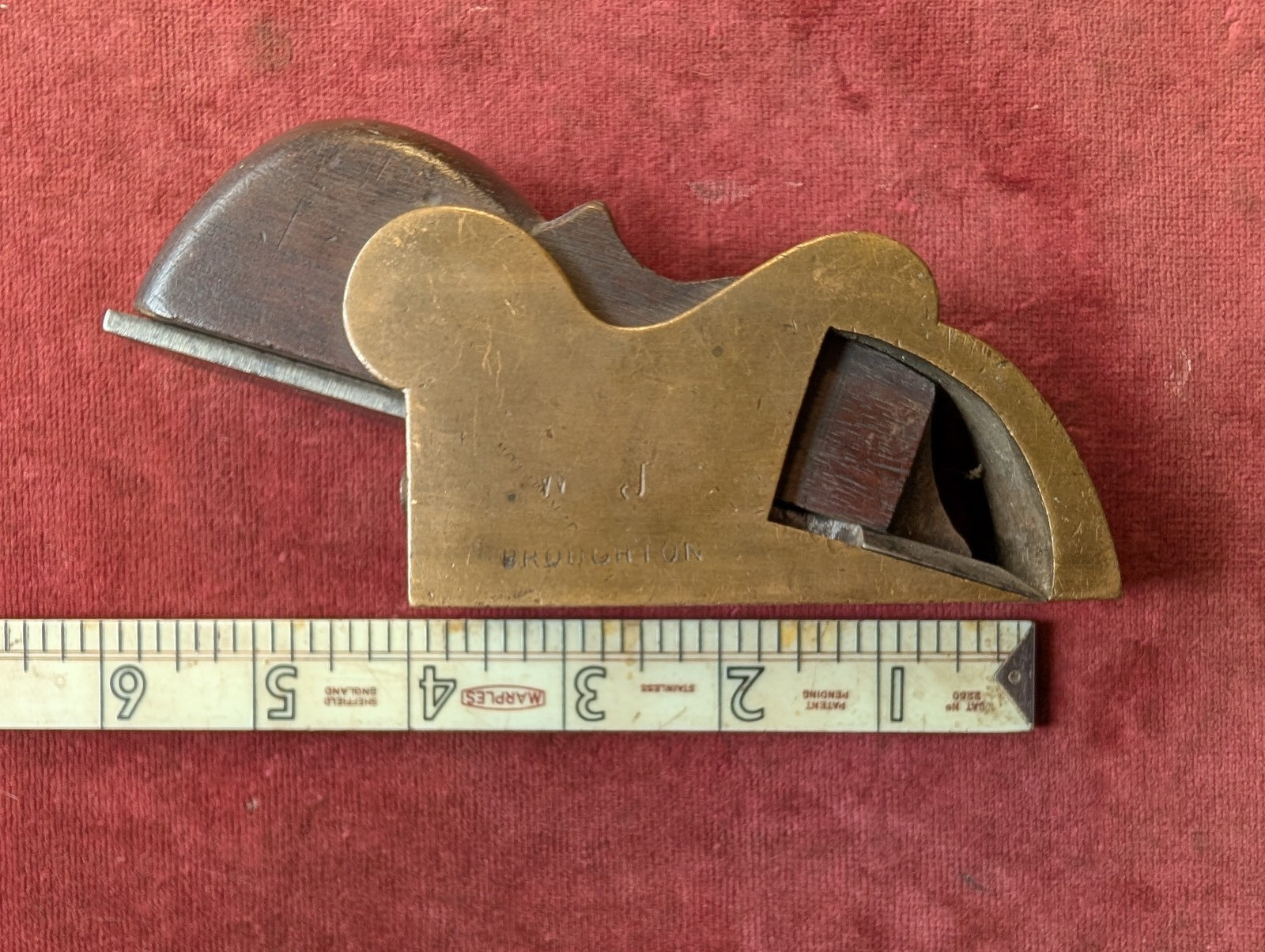 Vintage Brass Bullnose Plane (H)