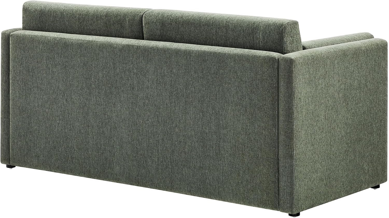 Linden 73 Inch Heathered Chenille Upholstered Sofa in Eucalyptus