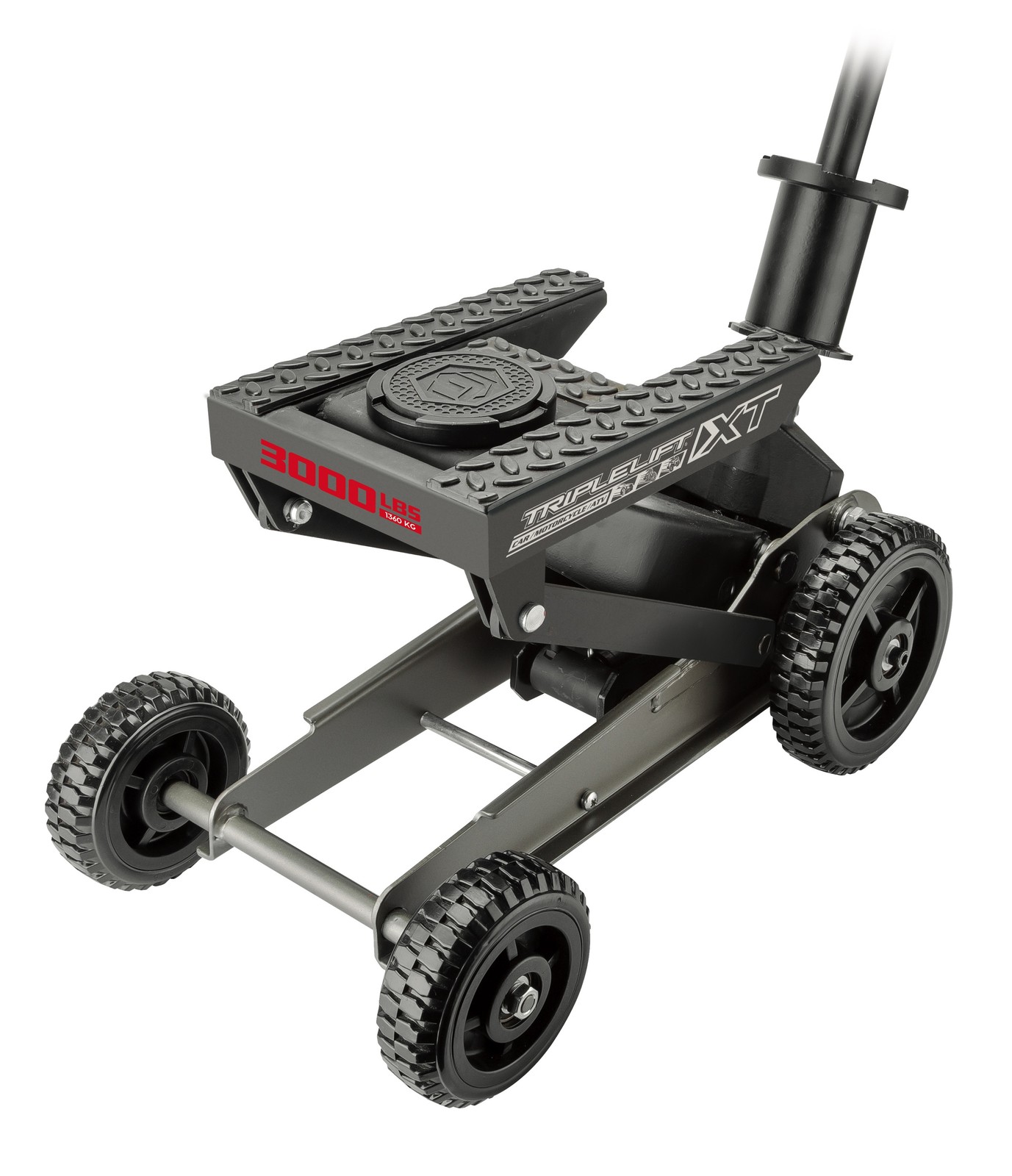 Powerbuilt 1.5 Ton Big Wheel Off Road Triple Lift Jack - 620613ECE