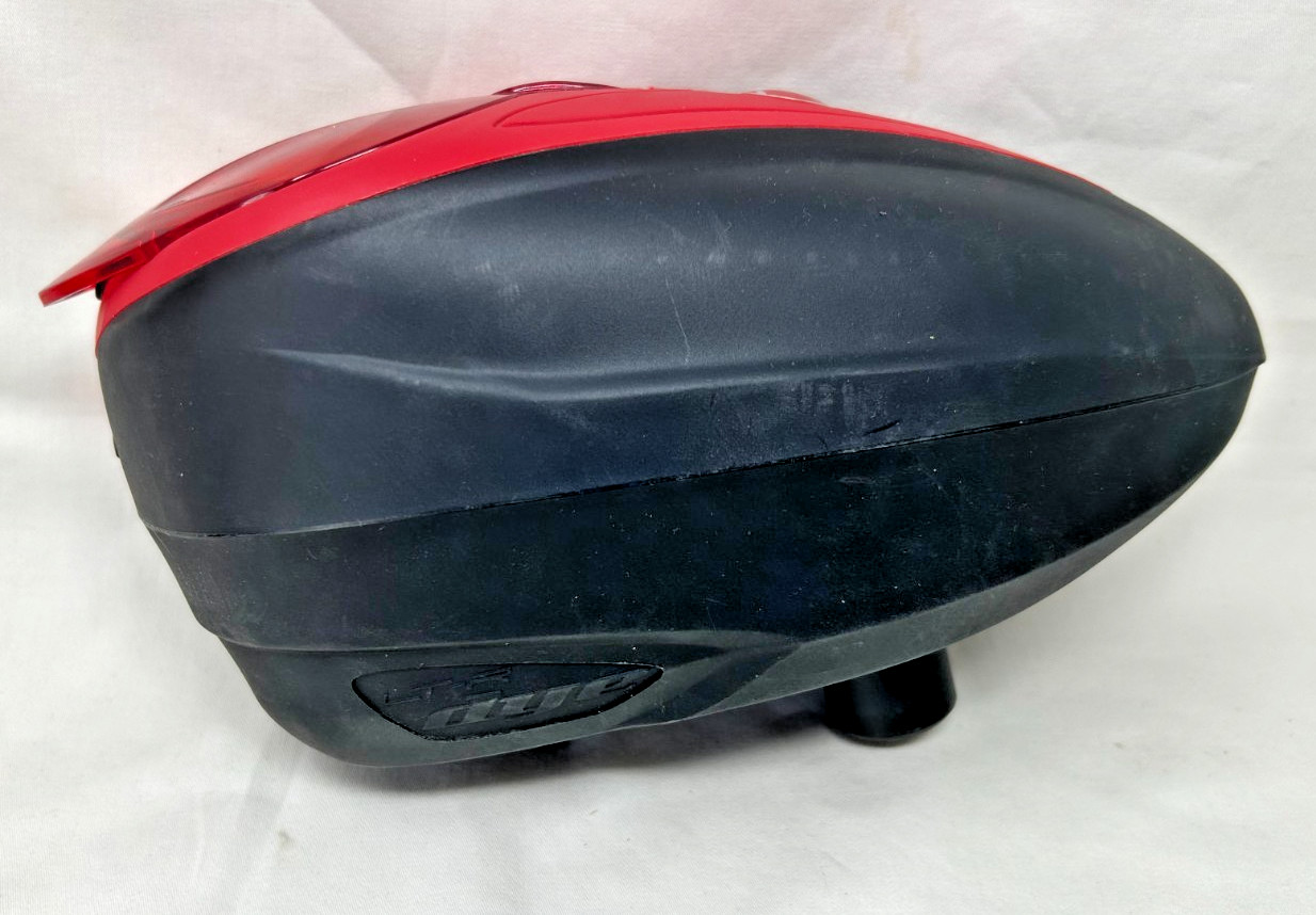 Dye LT-R Electronic Paintball Loader Hopper - Red with Black Quick Feed