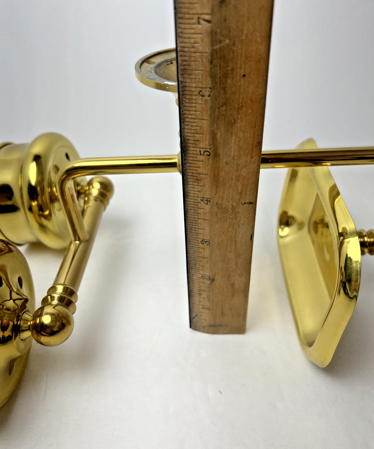 Brass & Ceramic his & hers Cups & Soap Dish Bathroom Fixture Wall Mounted