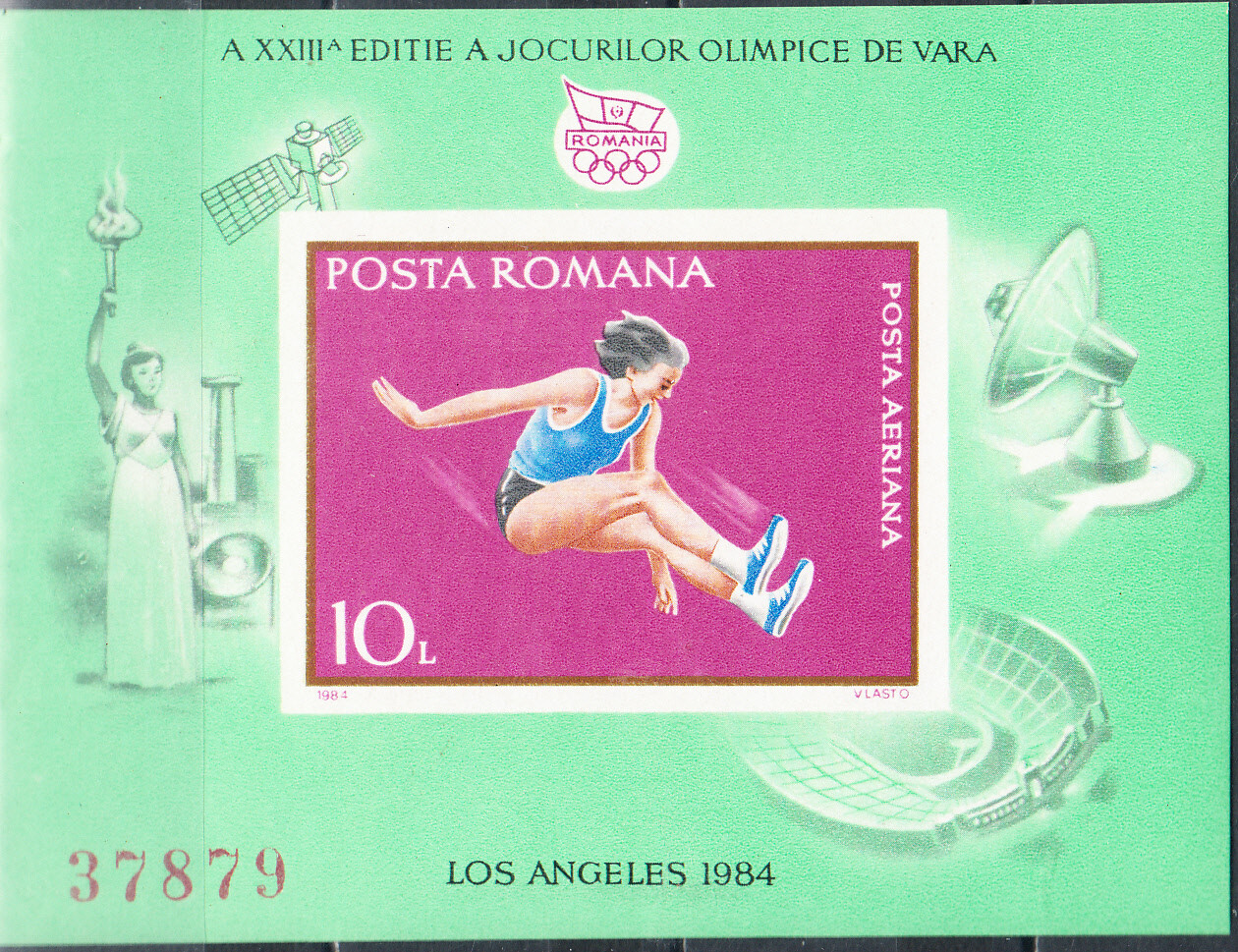W ROMANIA 3209A LOS ANGELES OLYMPIC LONG JUMP