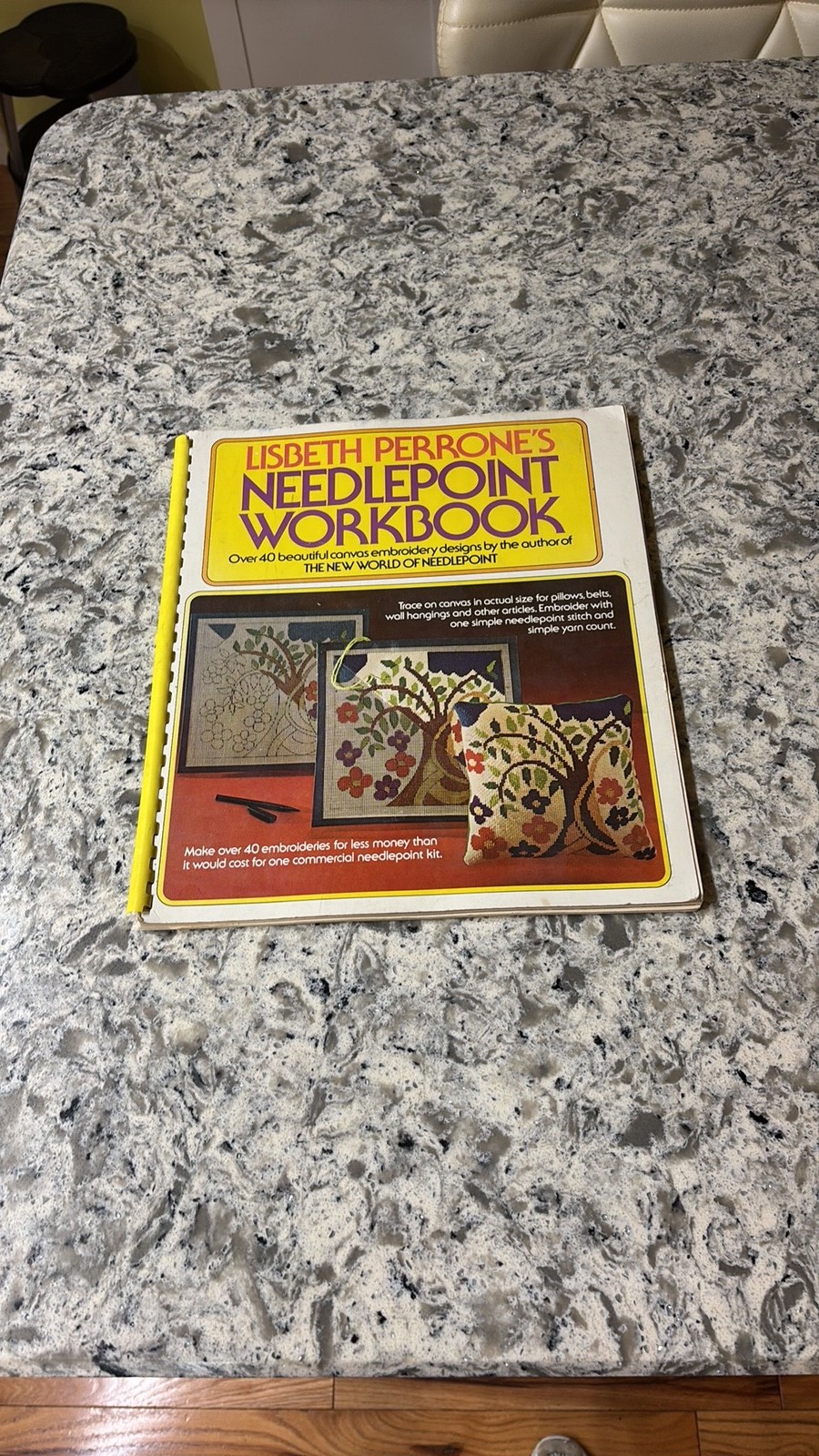 Lisbeth Perrone's Needlepoint Workbook Vintage 1970s Craft Book
