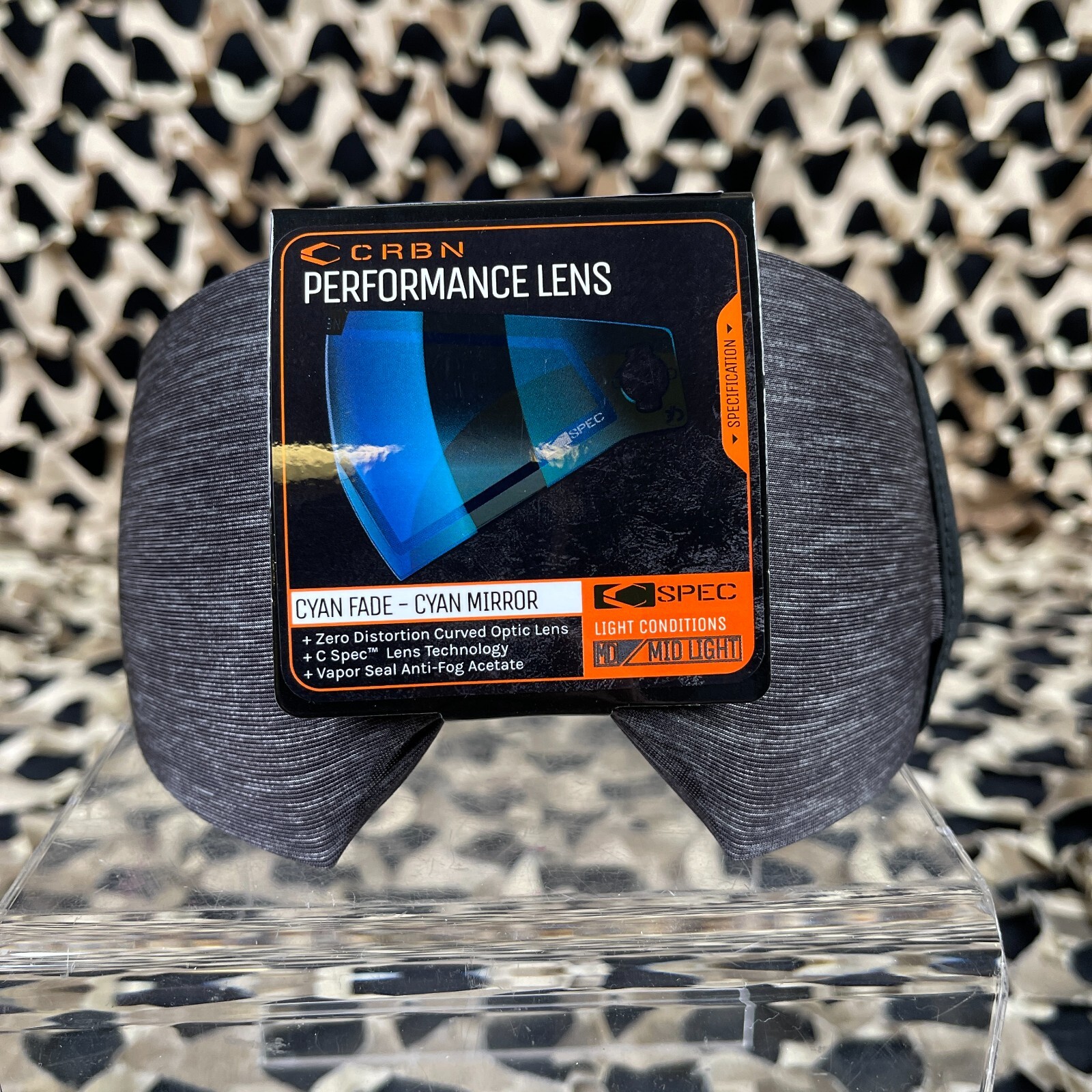 New Carbon CRBN Zero C-Spec Midlight Lens - Cyan Fade - Cyan Mirror