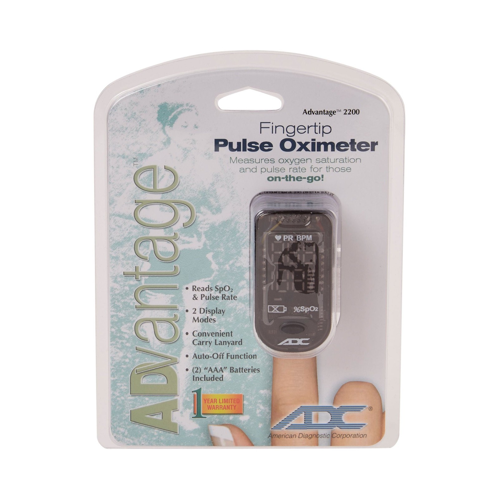 Advantage 2200 Fingertip Pulse Oximeter 1 Each 2200