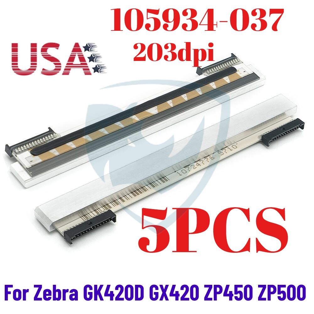 US 5PCS Printhead for Zebra GK420D GX420 ZP450 ZP500 Printer 203dpi 105934-037