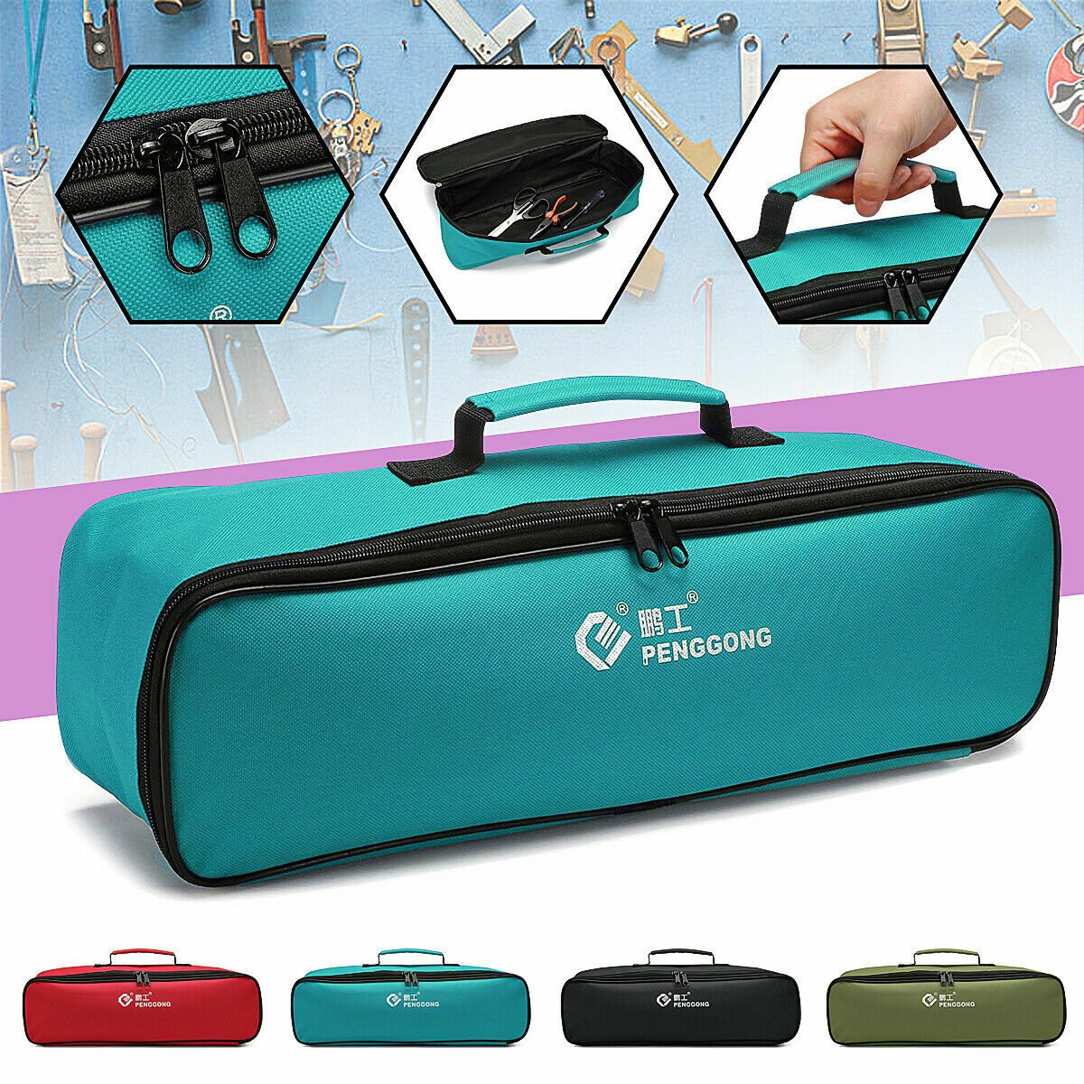 Multi-function Canvas Waterproof Storage Hand Tool Bag Portable Toolkit Pouch