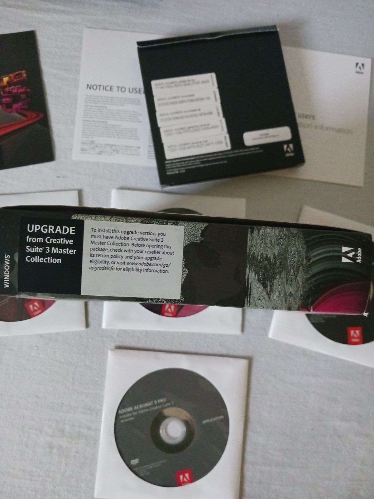 Adobe CS5 Master Collection for Windows - Discs and Full Serial Number