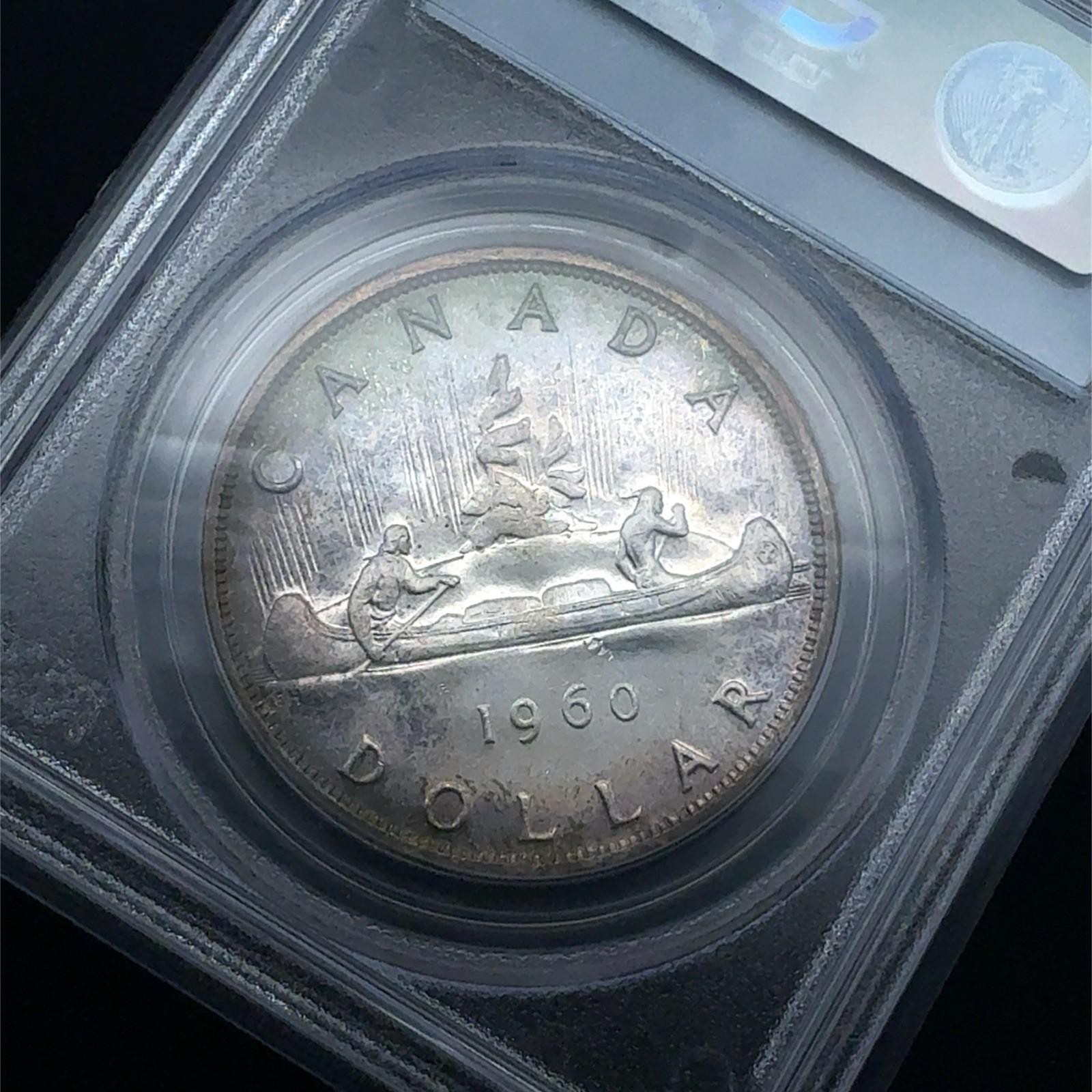 1960 Canada Silver Dollar $1 PCGS MS63