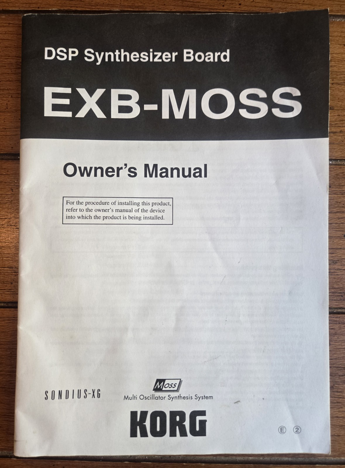 ☆KORG • DSP Synthesizer Board~EXB MOSS ~ OWNER'S MANUAL