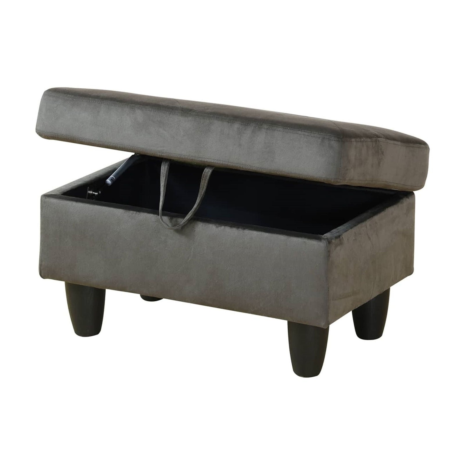 29" Storage Ottoman Bench W/ Lift Top Home Office Flannel Brown