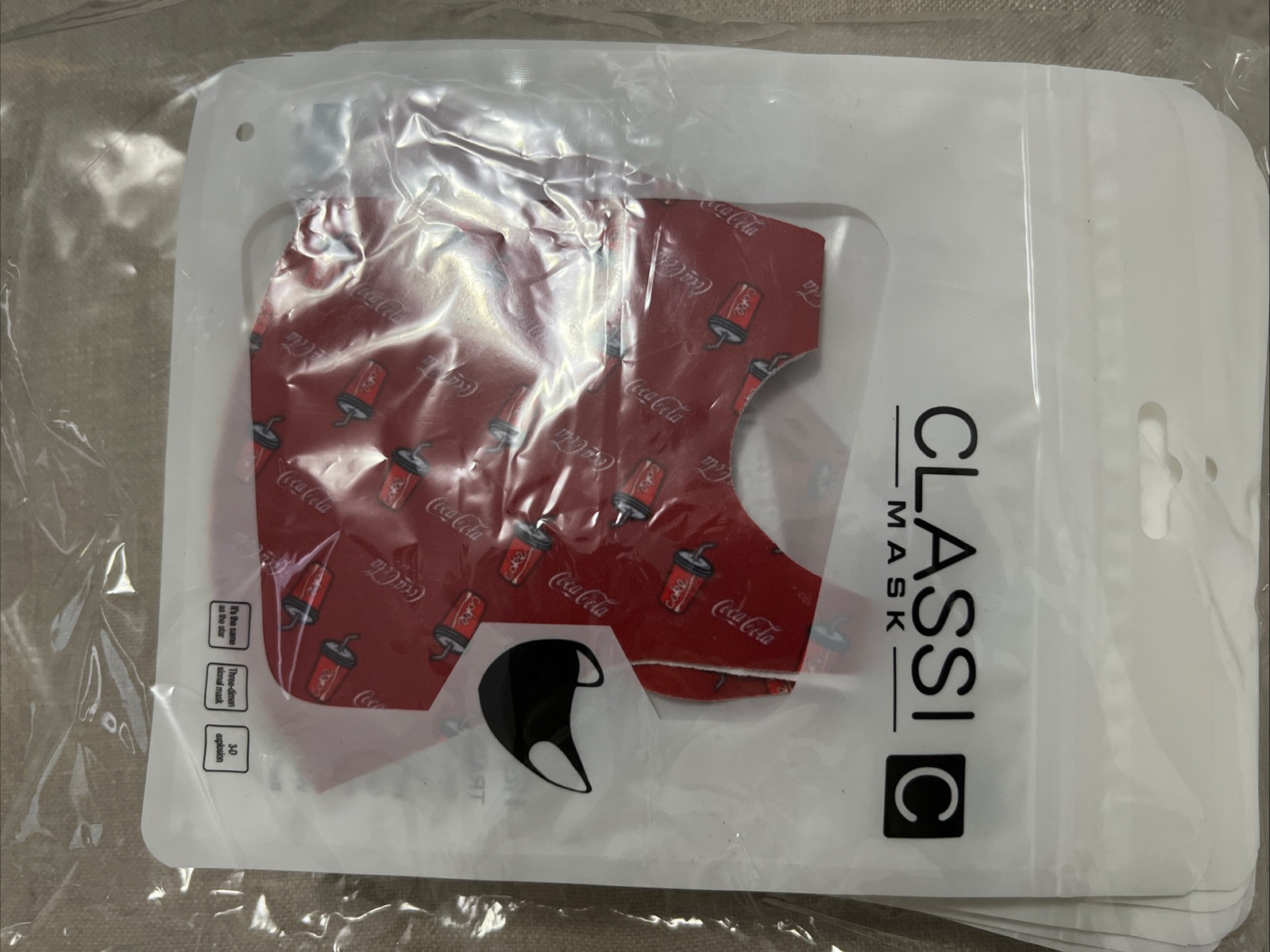 Fashion Red Mask Coke Print