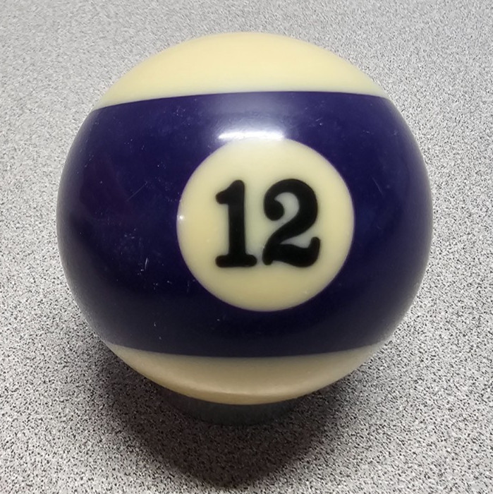 VTG Replacement Billiard Pool Ball 2 1/4" Diameter Standard # 12 Stripe Purple