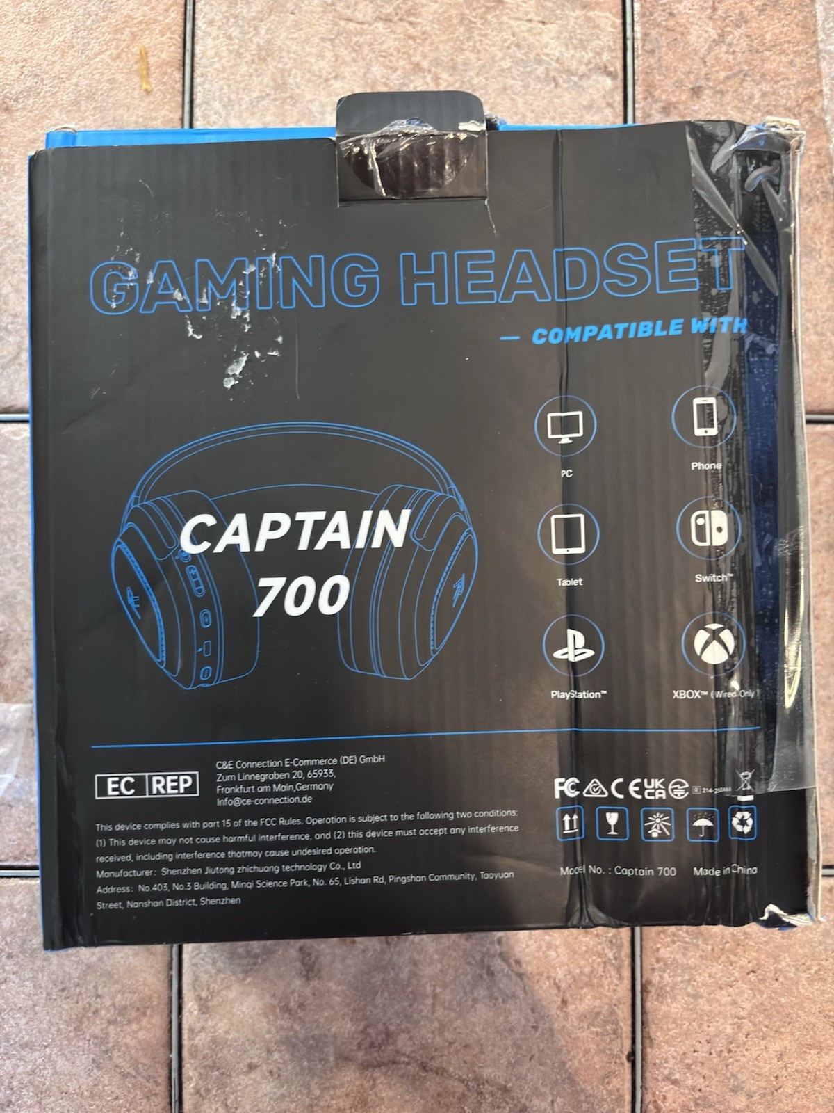 CAPTAIN 700 Wireless Gaming Headset LED Lighting USB Receiver Mint