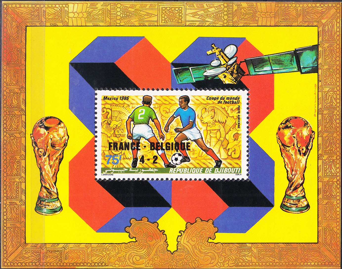 W DJIBOUTI C223a WINNERS ON MEXICO WORLD FOOTBALL CUP
